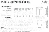 Knitting Pattern - Sirdar 9705 - Crofter DK - Jacket